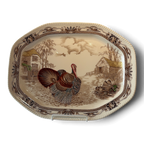 Vintage Johnson Brothers "Barnyard King" Turkey Platter | Large 20.5" Thanksgiving Serving Platter, Made in England