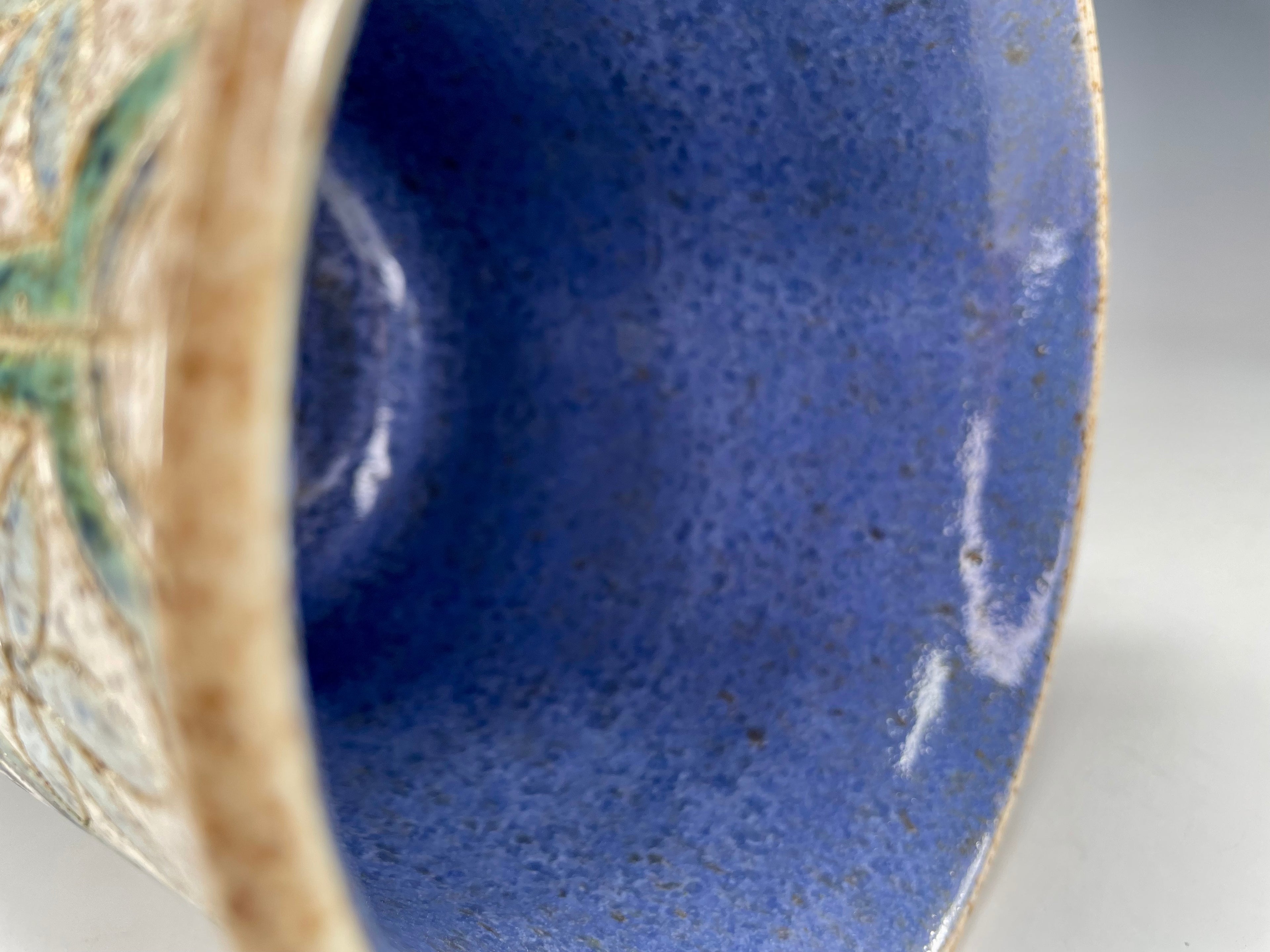 “Garden Windowpane” Stoneware Wine Chiller/Utensil Holder