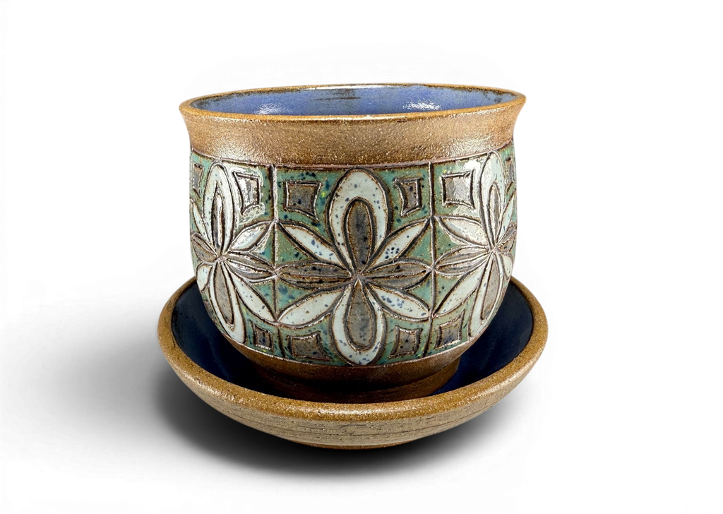 "Becoming" Stoneware Flowerpot