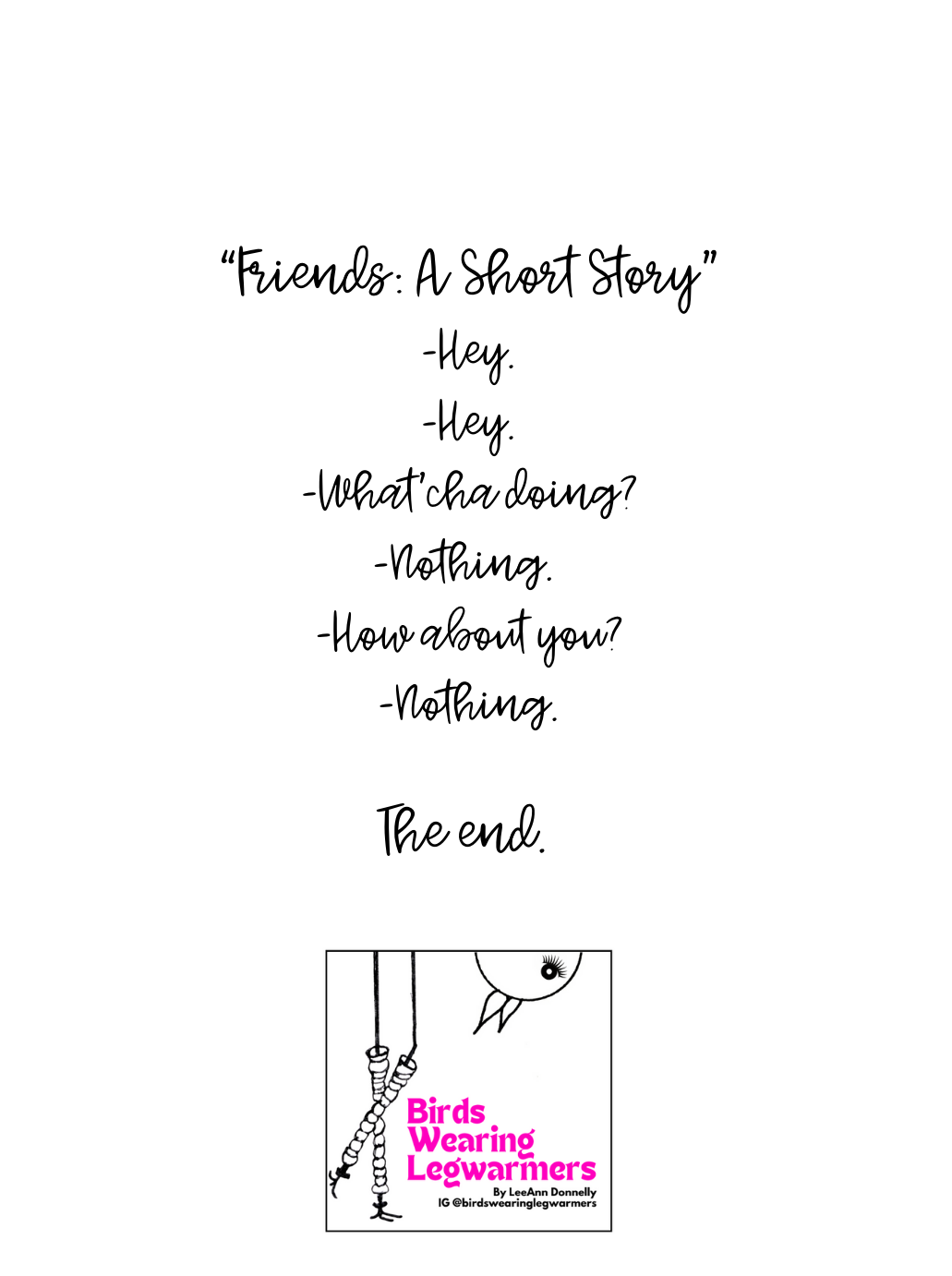 "Friends: A Short Story" Greeting Card