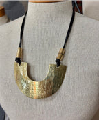 Brass & Leather Neckpiece