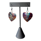Flame Painted Copper Hearts Jewelry Set