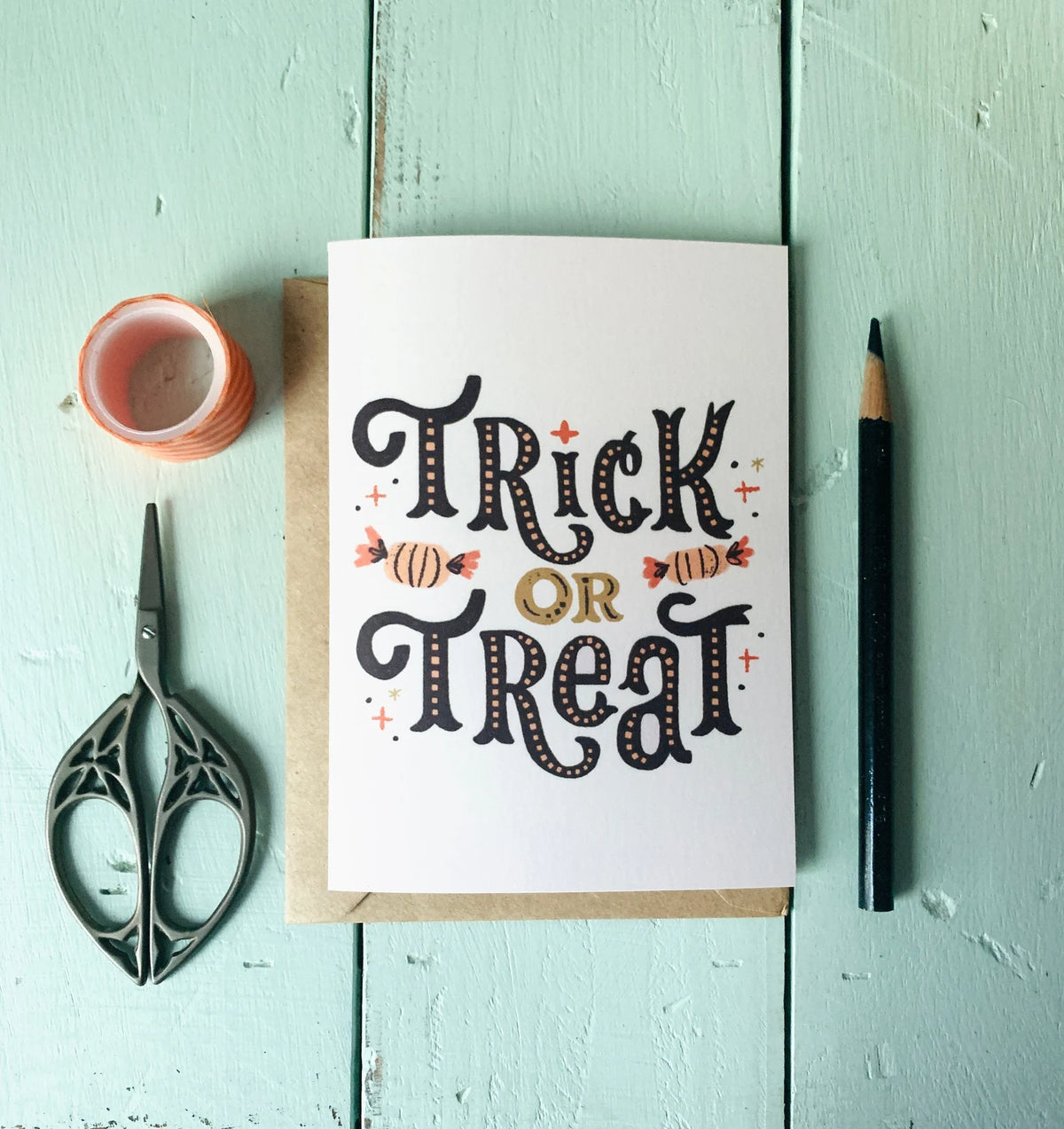 "Trick or Treat"  Greeting Card