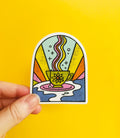Groovy Tea Vinyl Sticker