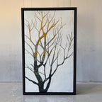 REACHING Encaustic Wax on Panel w/ Frame