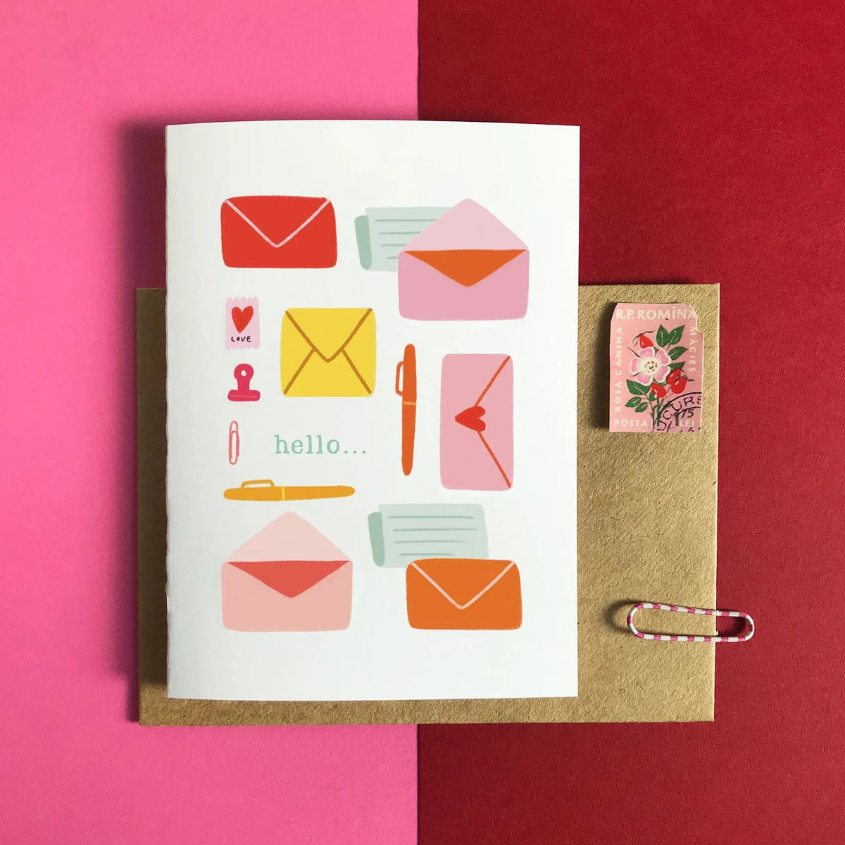 “Hello” Snail Mail Stationary Set  | 6 Cards