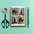 Black Cat and Witch Hat - Happy Halloween Card