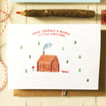 Log Cabin Christmas Card
