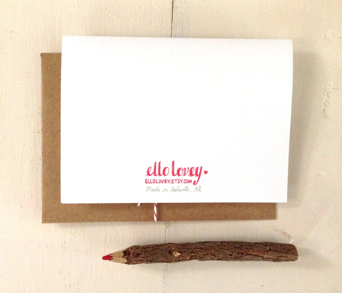 Log Cabin Christmas Card