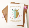 Hula Hedgehog Birthday Card: Party Animal Greeting