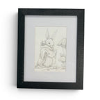 The Rabbit & The Book | Original Silverpoint Drawing