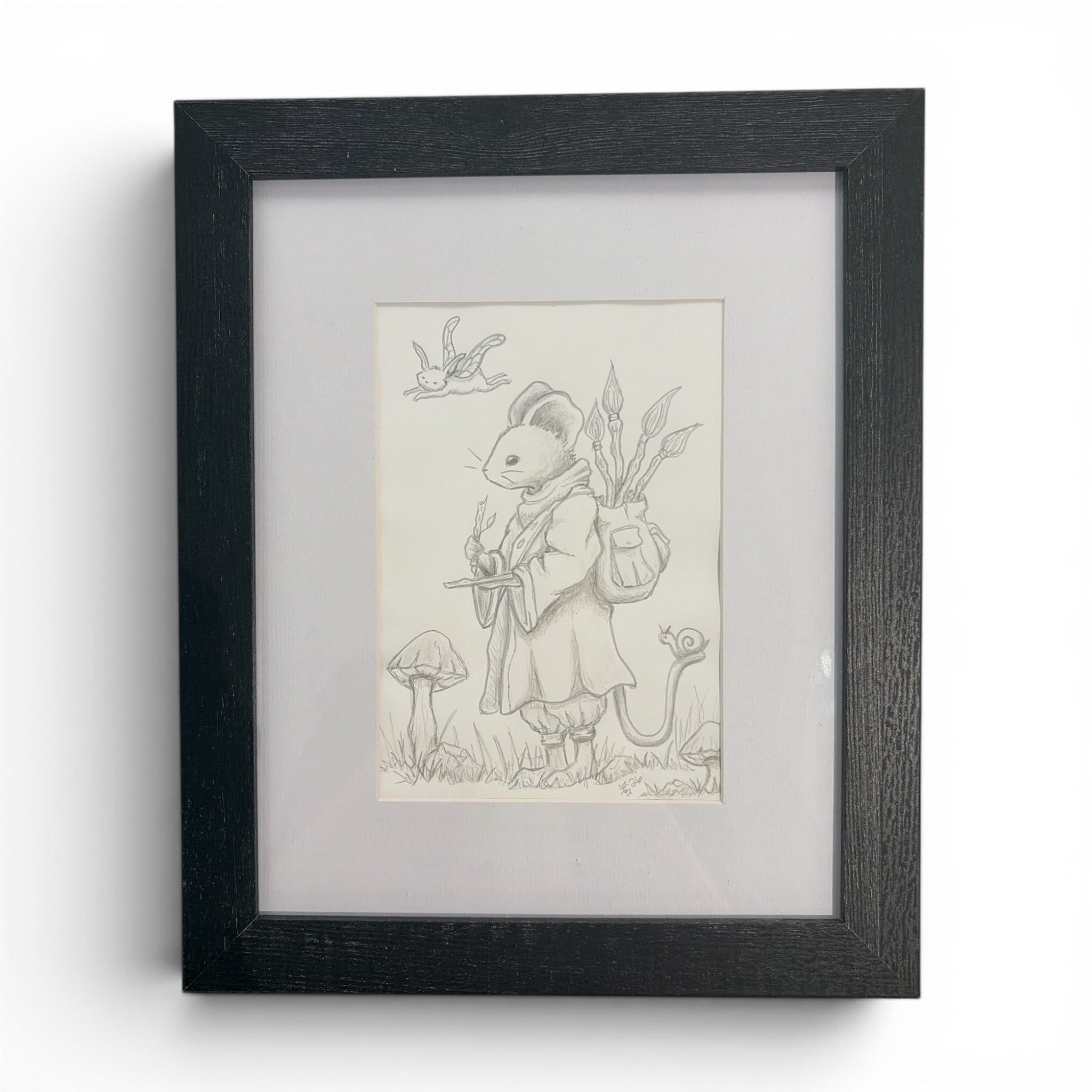 The Mouse Artist | Original Silverpoint Drawing