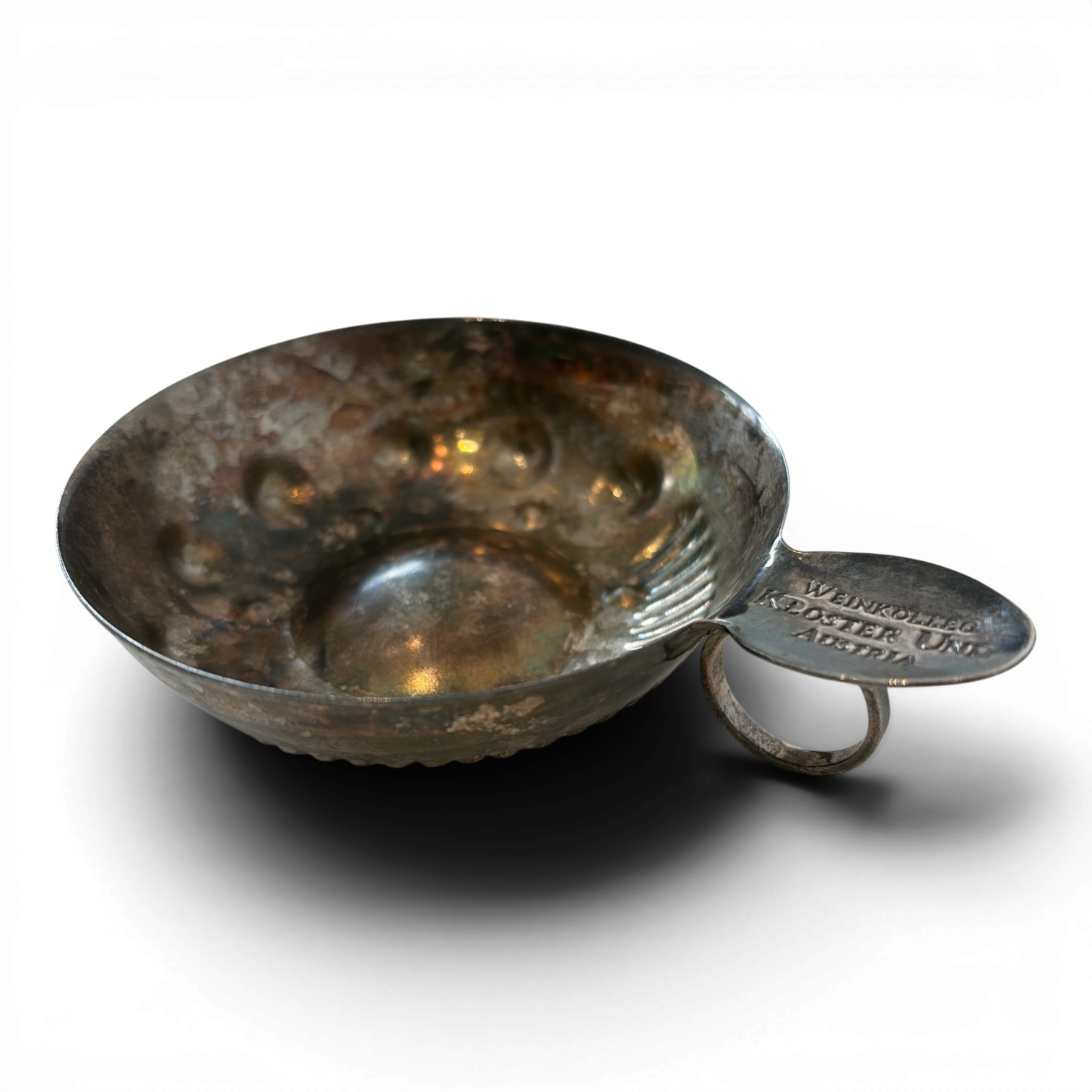 Antique Silver Tastevin, Weinkolleg Kloster Und Austria