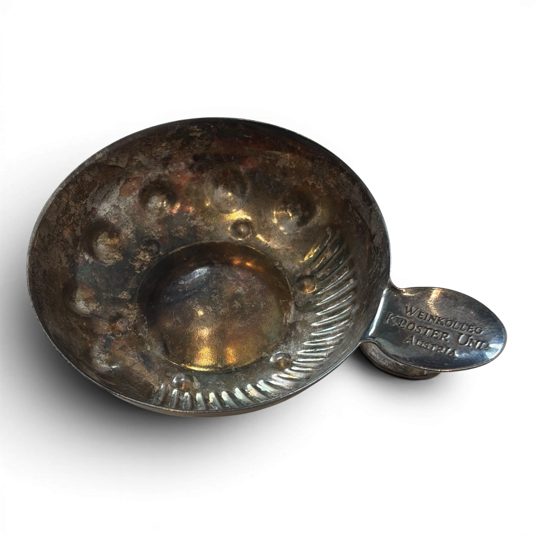 Antique Silver Tastevin, Weinkolleg Kloster Und Austria