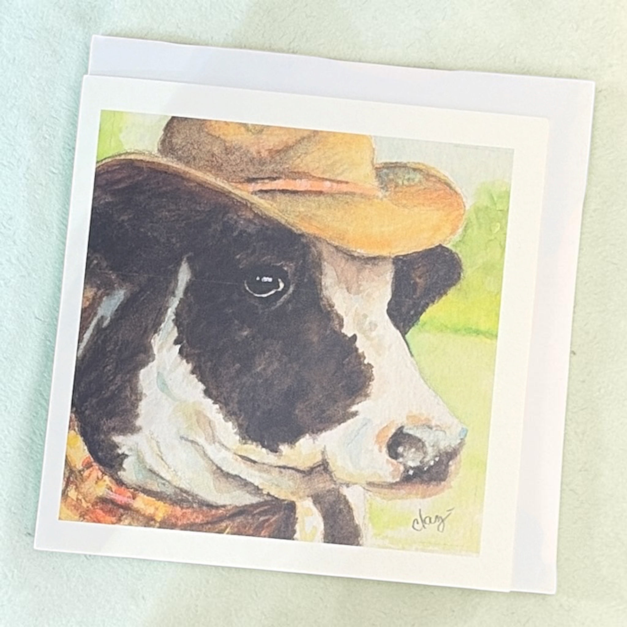 "Cowboy Cow” Greeting Card