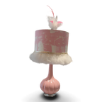 Hand-Painted Lamp Shade w/ Marabou & Crystal Trim 15"