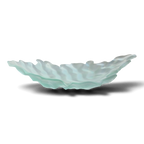 Large Opalescent Freeform Art Glass Bowl | Sculptural Studio Glass Centerpiece