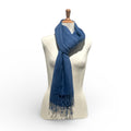 Hand-Dyed Wool + Silk Wrap | Tide Mark Indigo