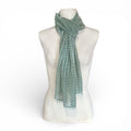 Hand-Dyed Silk & Rayon Scarf | Sea Glass Dot