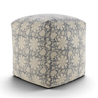 Floral Cottage Cube Pouf Ottoman | 20x20"