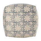 Floral Cottage Cube Pouf Ottoman | 20x20"