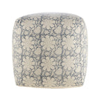 Floral Cottage Cube Pouf Ottoman | 20x20"