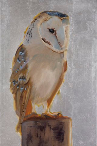TOTEM - BARN OWL Hand-Deckled Watercolor Paper Giclee