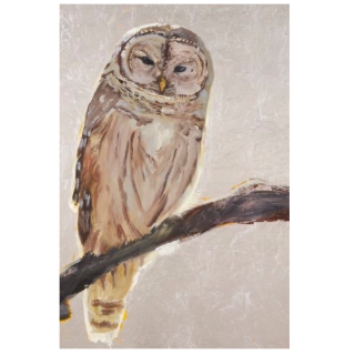 GOOD OMEN - BARRED OWL Hand-Deckled Watercolor Paper Giclee