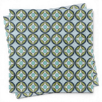 Blue Circle Mid Century Modern Cocktail Beverage Napkin