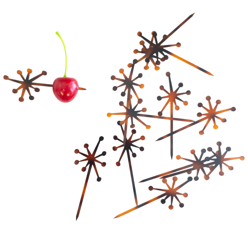 Tortoise Retro Starburst Cocktail Pick