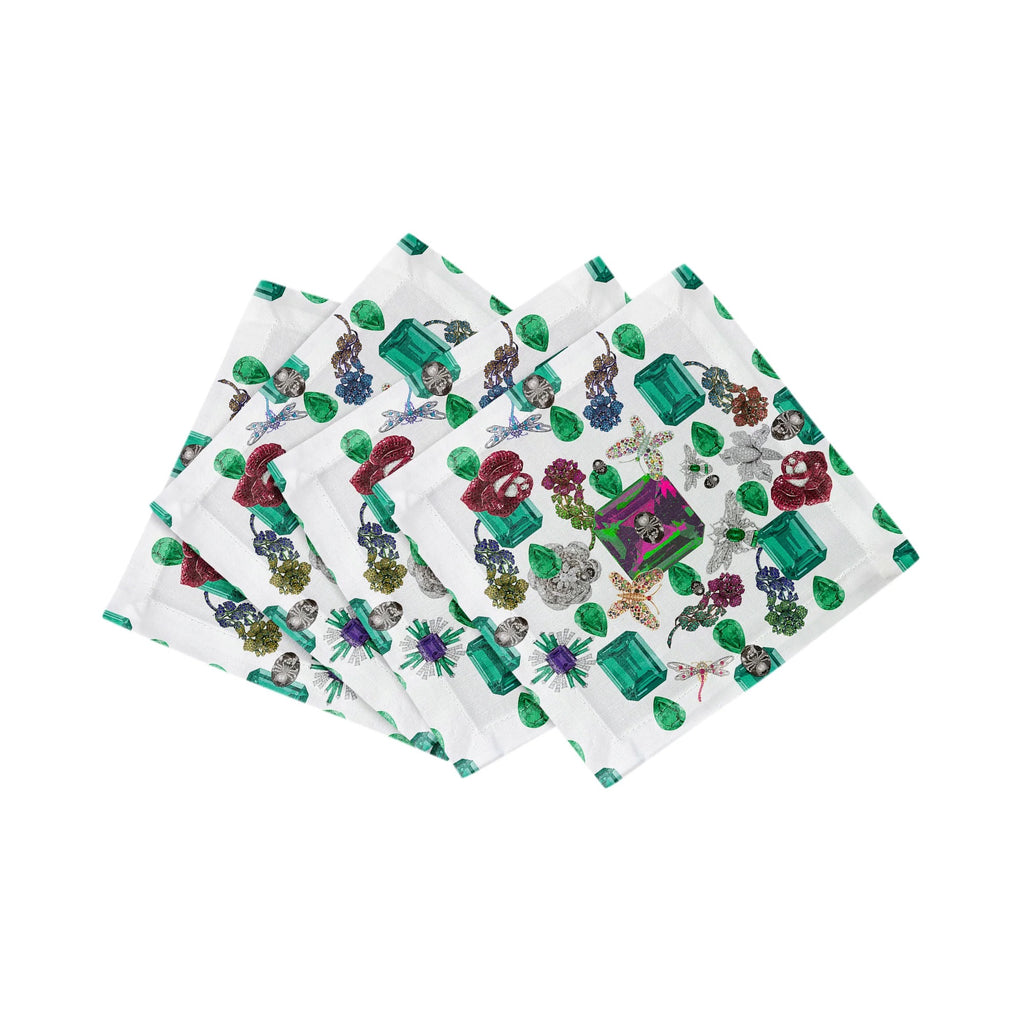 Jewel Box Emeralds Cocktail Napkin