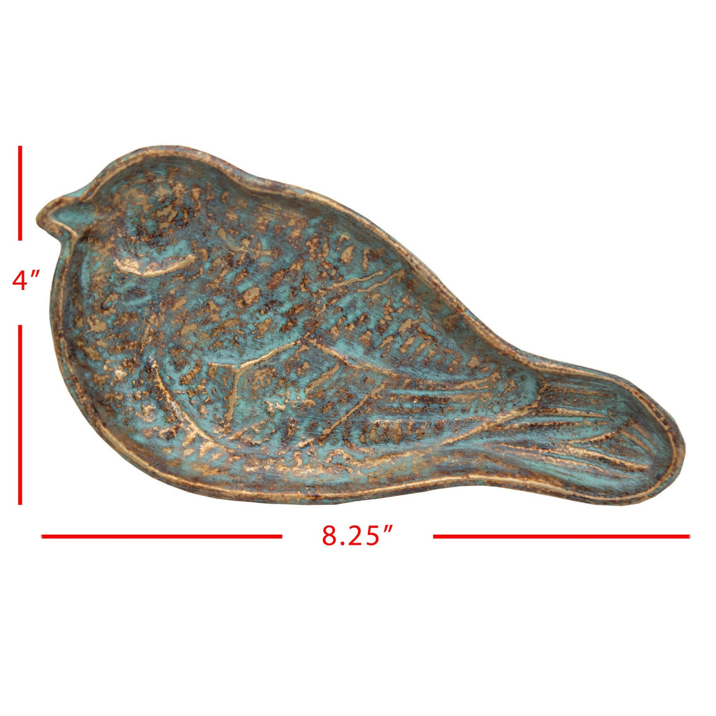 Patina Cast Iron Bird Trinket Tray