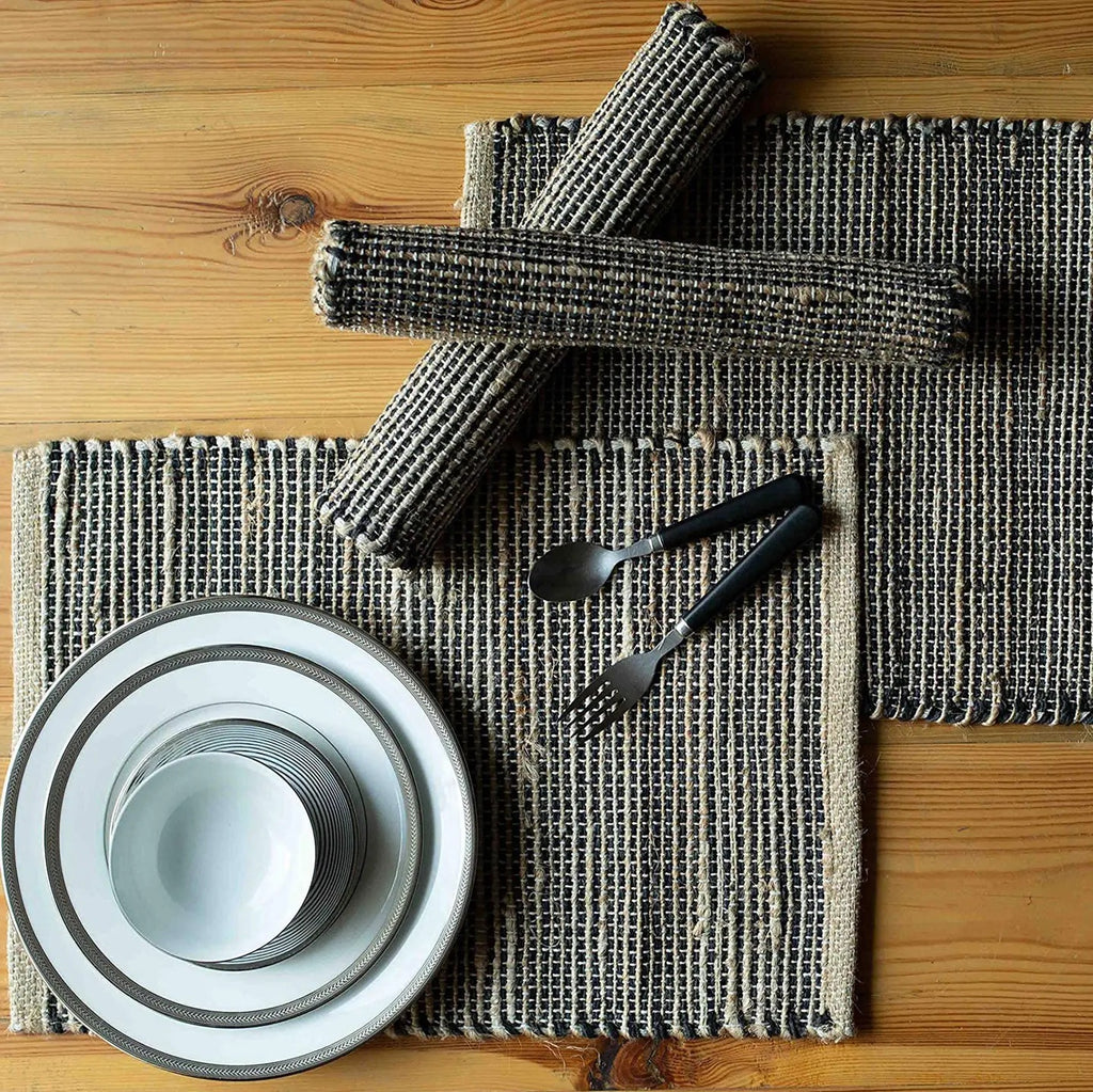 Jute & Black Ombre Placemats | Set of 4