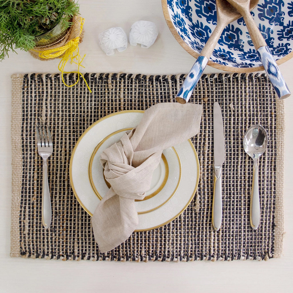 Jute & Black Ombre Placemats | Set of 4