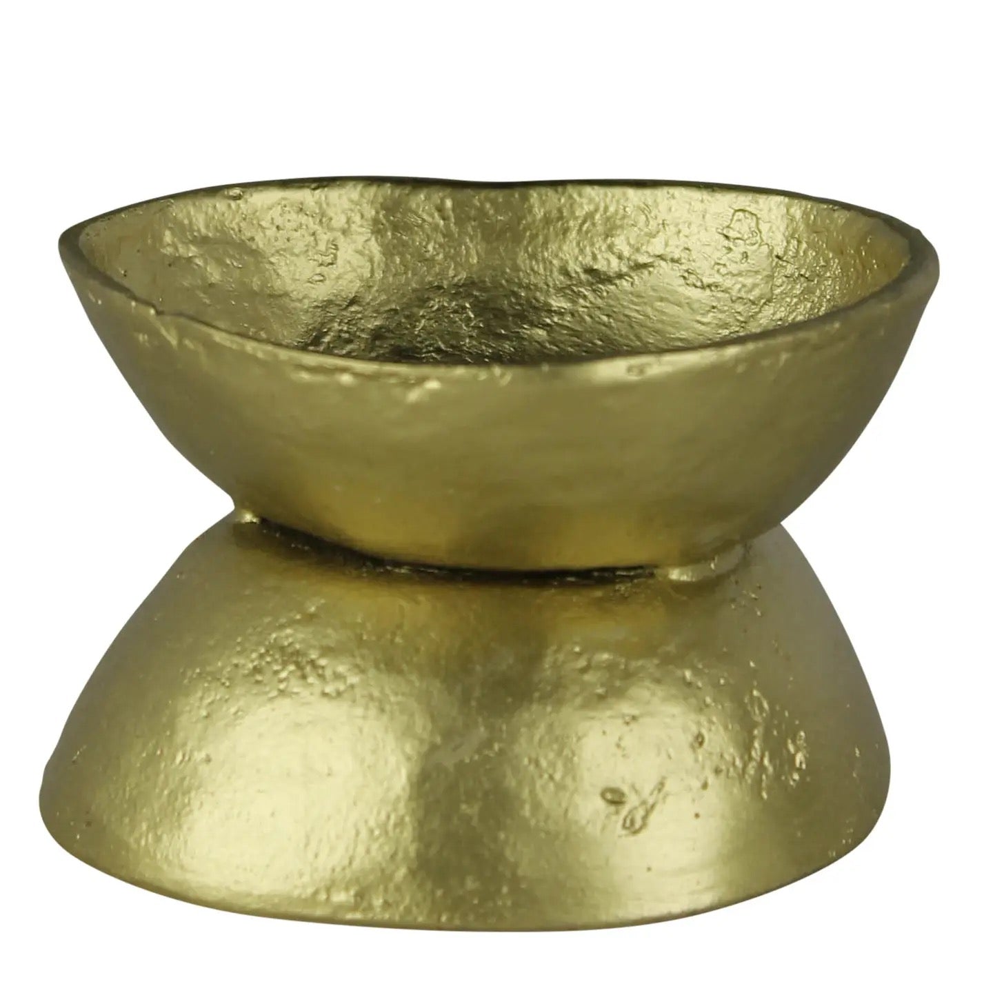 Brass-Plated Bowl Taper/Pillar Holder