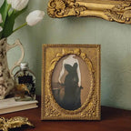 Gold Resin Photo Frame w/ 5 x 7 Oval Portrait Aperture