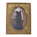 Gold Resin Photo Frame w/ 5 x 7 Oval Portrait Aperture