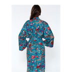 Rani Kimono Robe | Teal & Rose