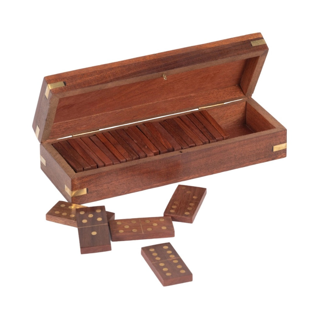 Dominoes Wood Box Game Set