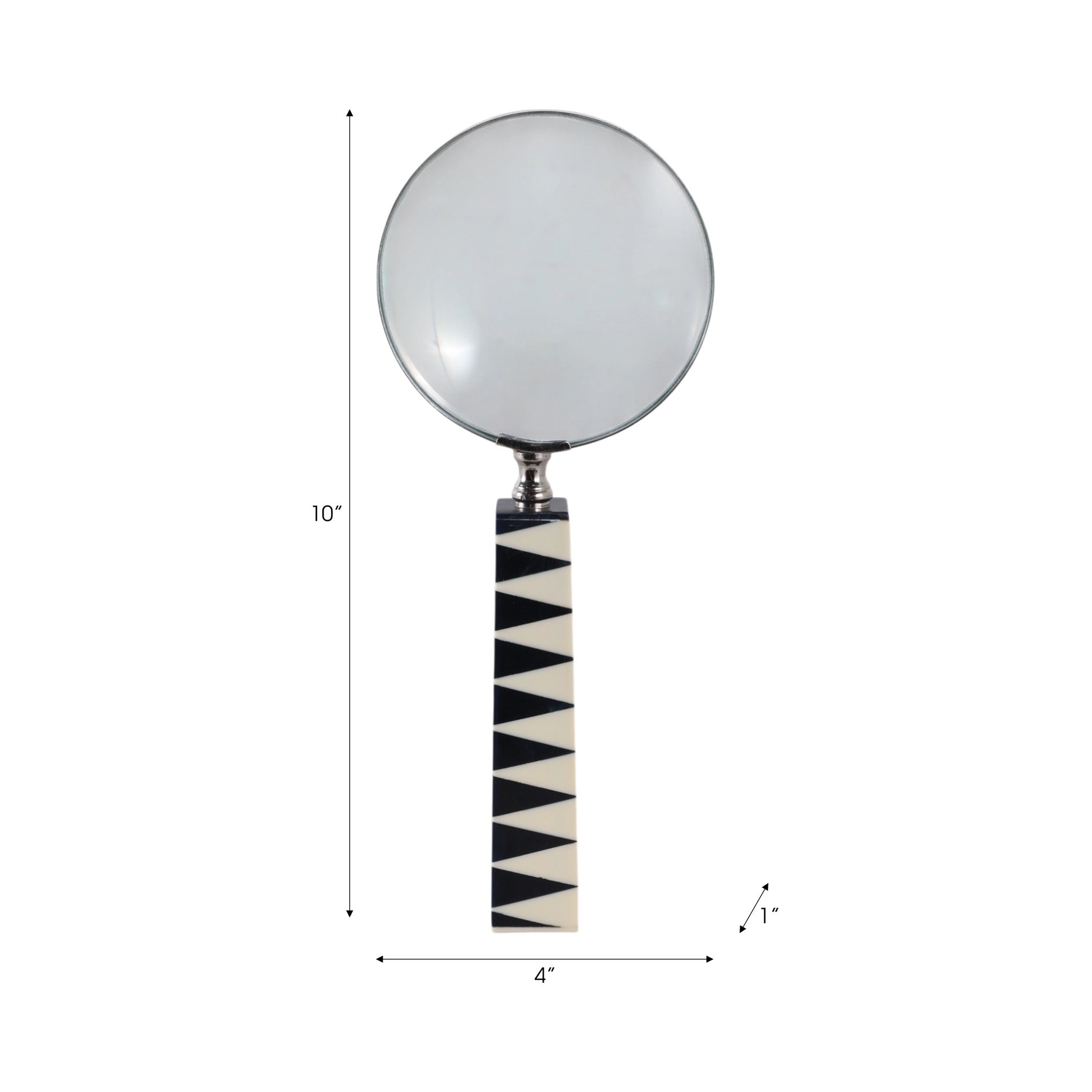 Magnifying Glass w/ White & Black Resin Handle