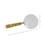 Magnifying Glass w/ Marbled Brown Resin Metal Handle