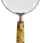 Magnifying Glass w/ Marbled Brown Resin Metal Handle