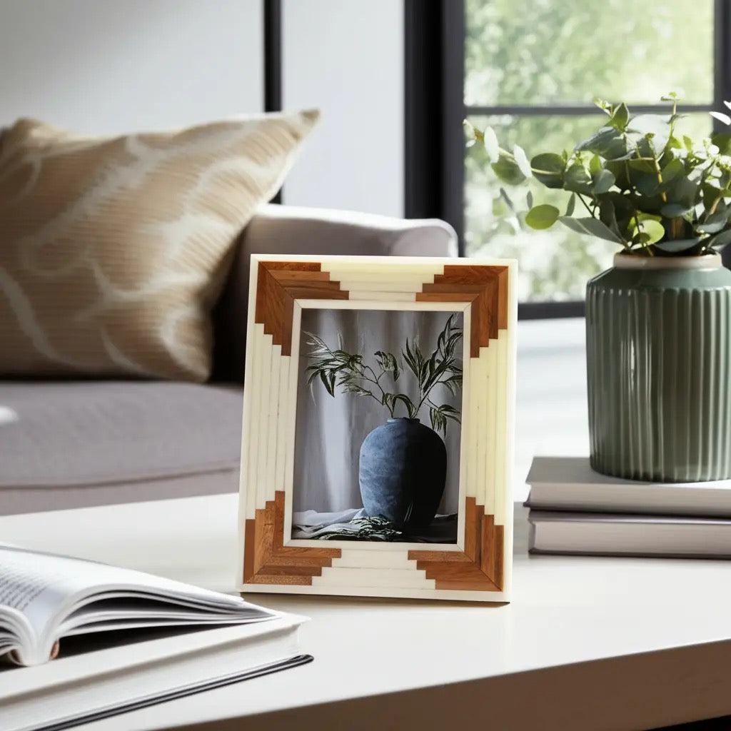 Wood Resin Cascading Photo Frame | 5x7