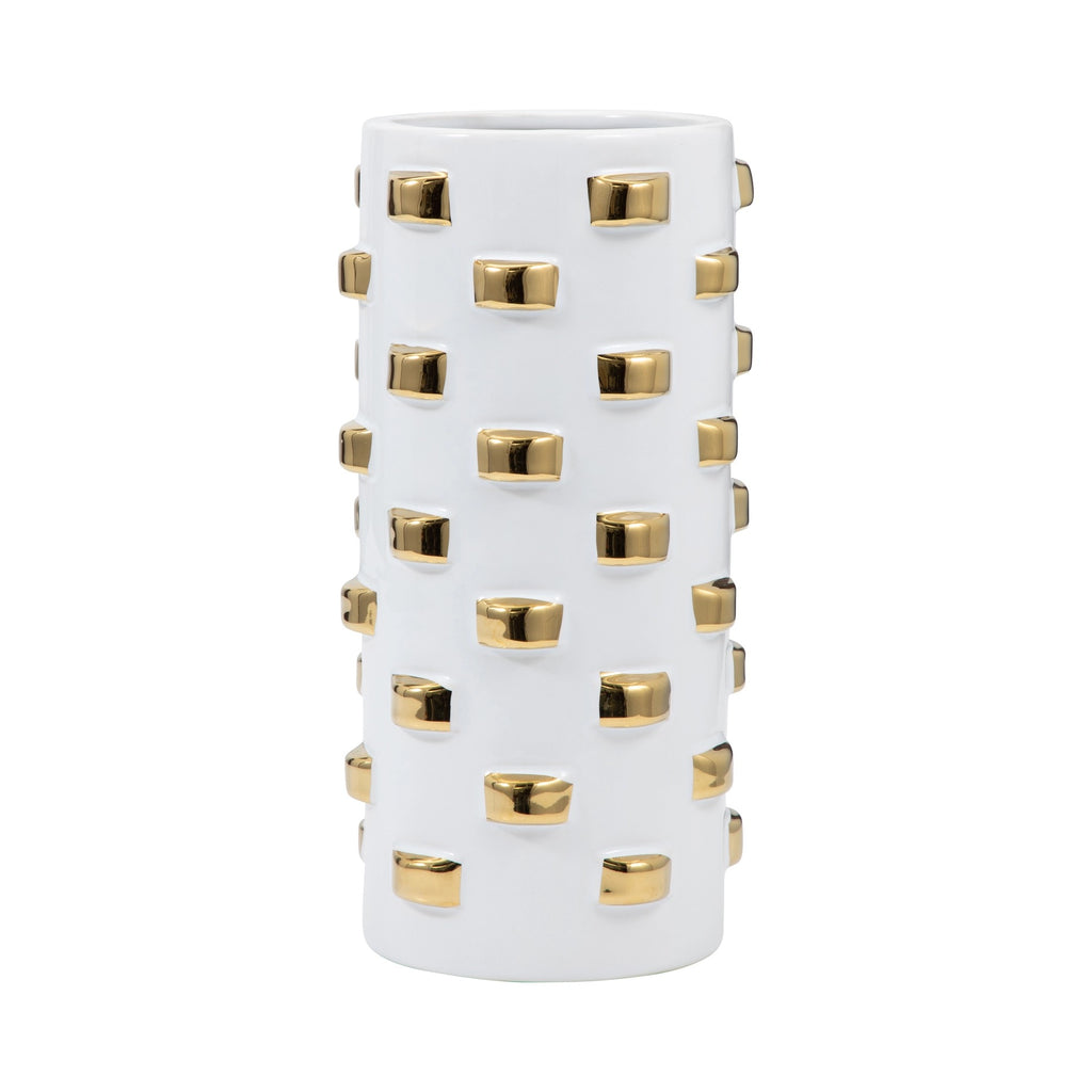 Ceramic Stud Vase | 15"