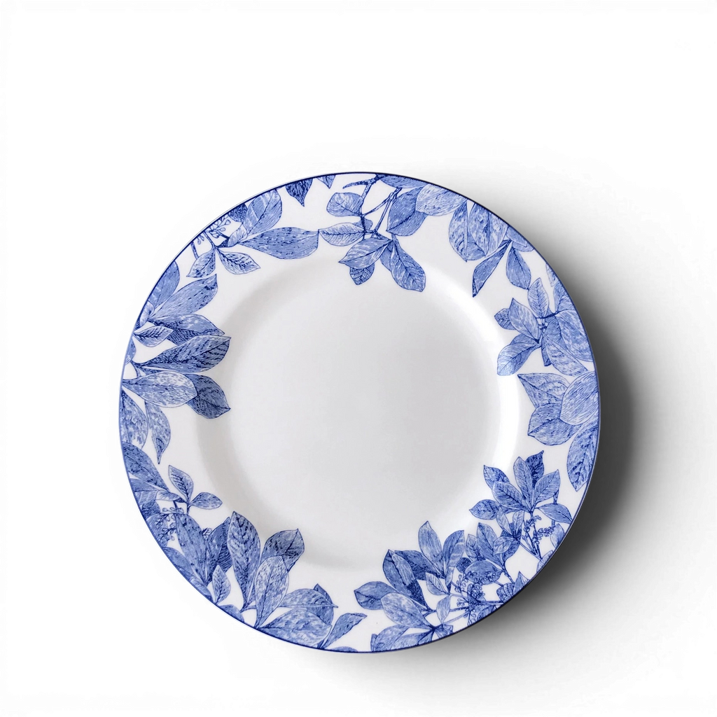 Blue Leaf Salad Plate | 8"
