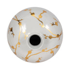 White Ceramic Chinoiserie Floral Vase | 15"