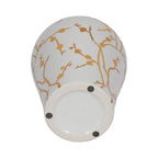 White Ceramic Chinoiserie Floral Vase | 15"