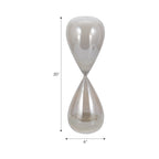 Grey Glass Teardrop Silhouette Hourglass | 20"