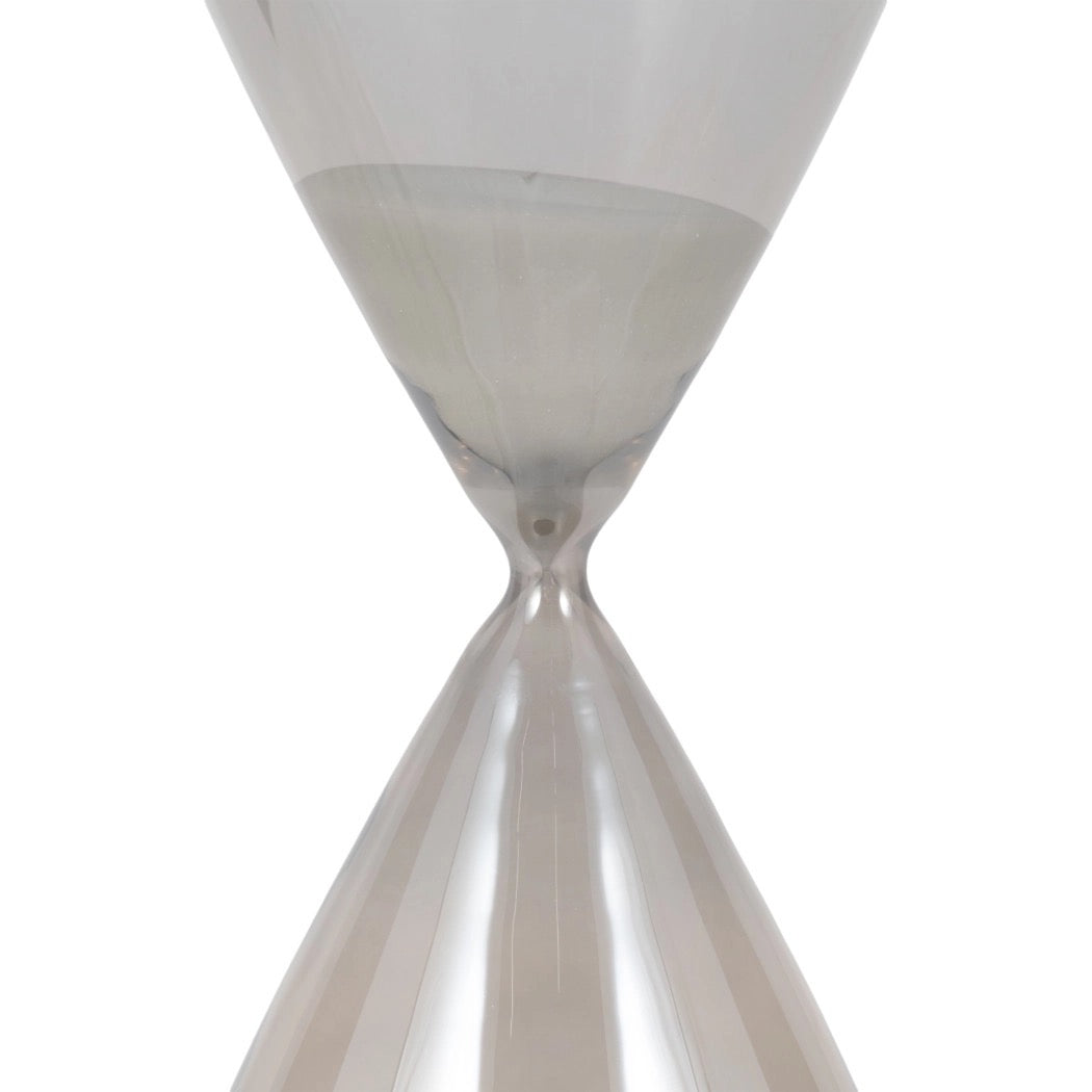 Grey Glass Teardrop Silhouette Hourglass | 20"