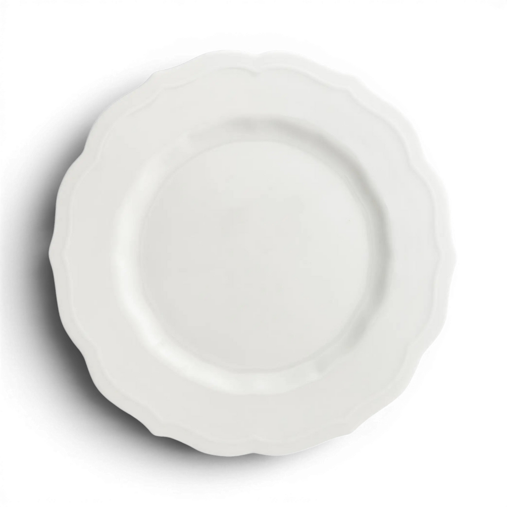 White Scalloped Edge Salad Plate | 8.25"